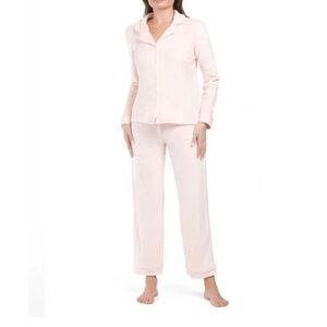 House of Harlow 1960 Super Soft Velour 2 Piece Pajama Set Rose Quartz Size S